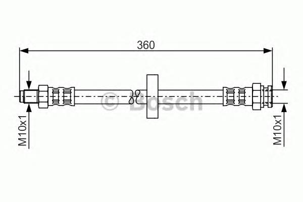 1987481017 Bosch tubo flexible de frenos trasero