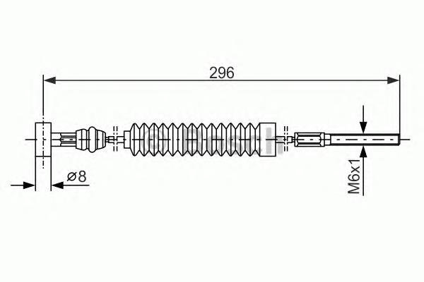 Cable de freno de mano delantero 1987477984 Bosch