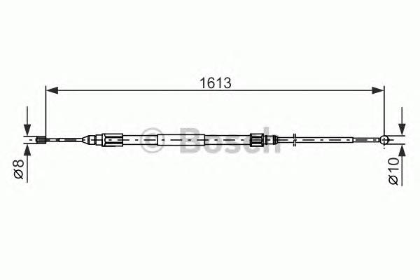 Cable de freno de mano trasero izquierdo 1987477987 Bosch