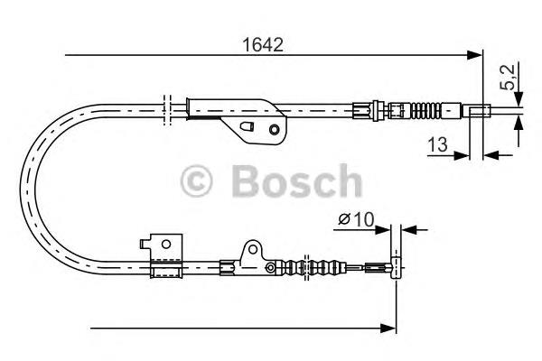 Cable de freno de mano trasero izquierdo 1987477981 Bosch