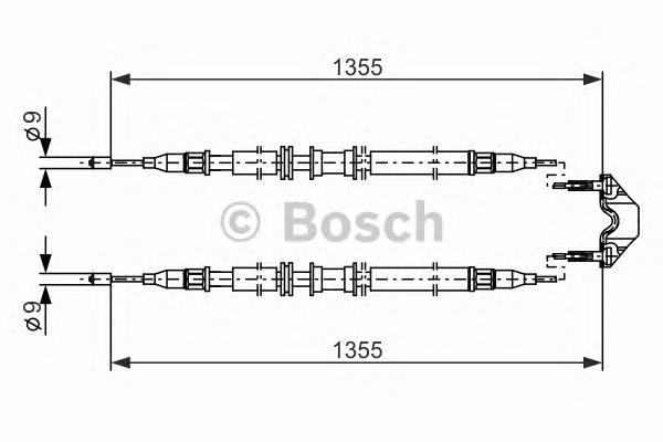 1987477868 Bosch cable de freno de mano intermedio