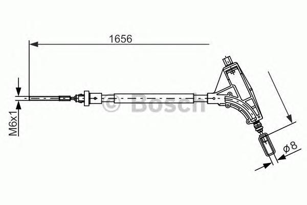 Cable de freno de mano delantero 1987477871 Bosch