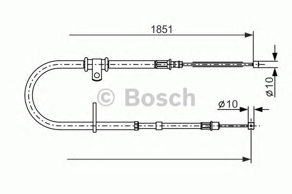 Cable de freno de mano trasero izquierdo 1987477862 Bosch