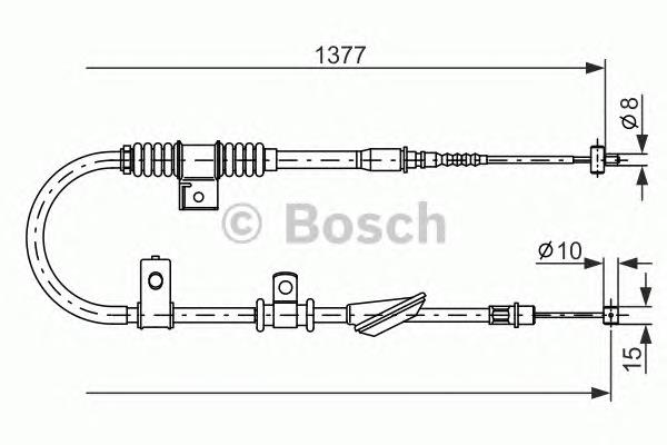 Cable de freno de mano trasero izquierdo 1987477842 Bosch
