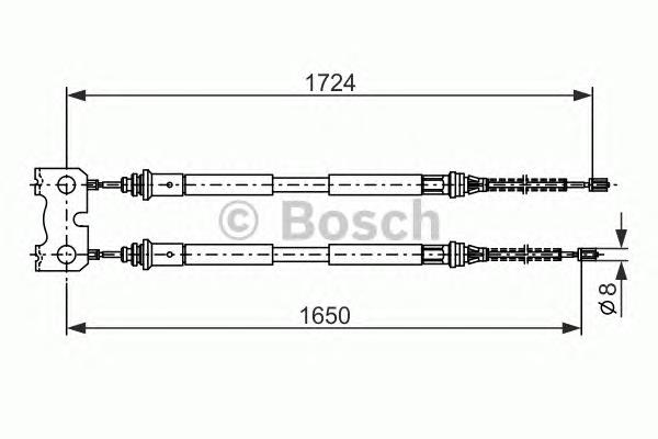 BKB1953 Borg&beck cable de freno de mano trasero derecho/izquierdo