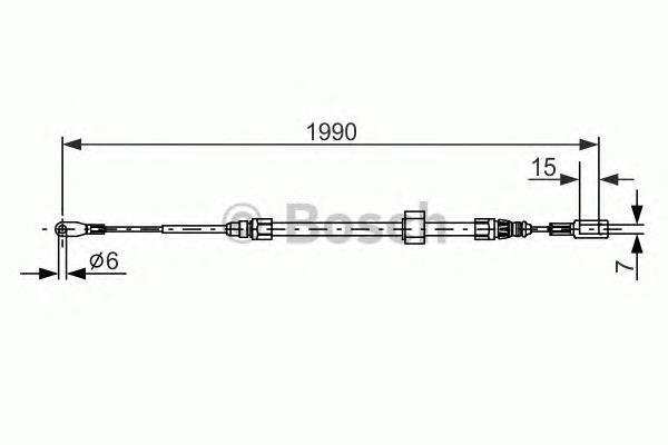 Comprar 1987477854 Bosch Cable de freno de estacionamiento delantero