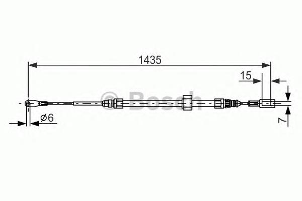 1987477853 Bosch cable de freno de mano delantero
