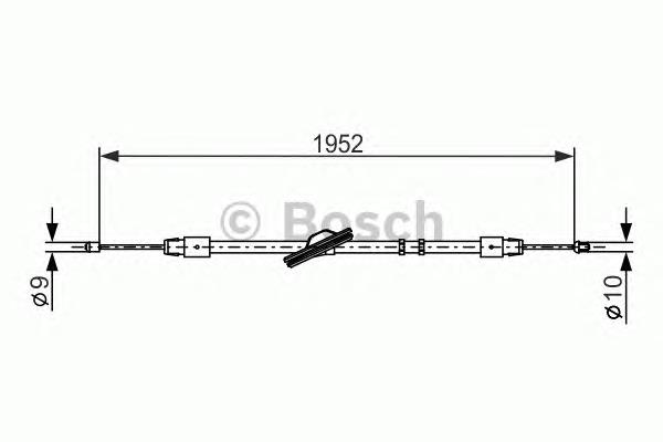 Cable de freno de mano delantero 1987477851 Bosch