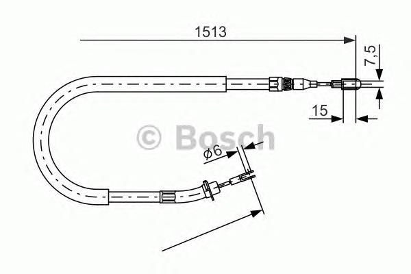 Cable de freno de mano trasero derecho/izquierdo Bosch 1987477852 precio, desde 23,53 EUR
