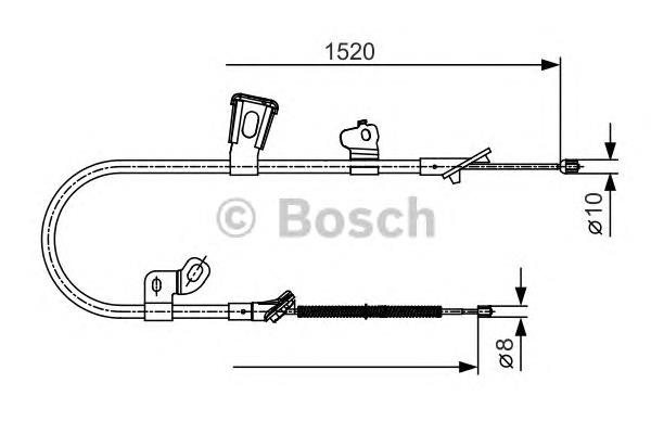 Cable de freno de mano trasero izquierdo 1987477918 Bosch