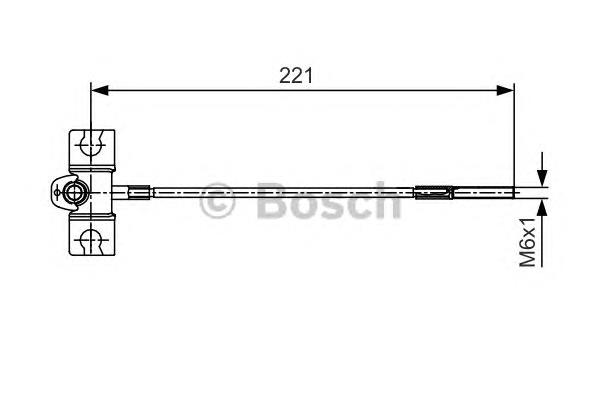 Cable de freno de mano delantero 1987477913 Bosch