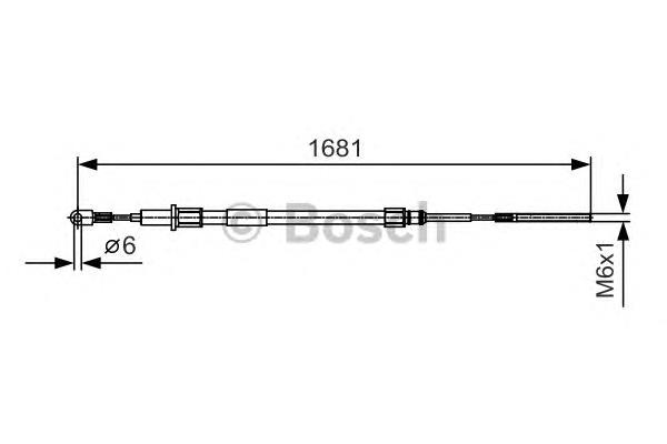1987477924 Bosch cable de freno de mano delantero