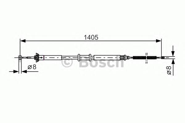 Cable de freno de mano trasero derecho/izquierdo 1987477928 Bosch