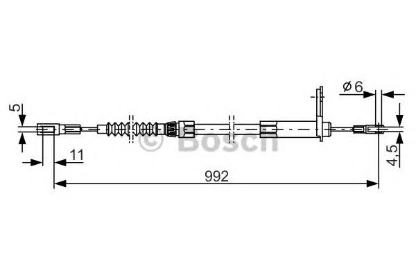 Cable de freno de mano trasero izquierdo 1987477899 Bosch