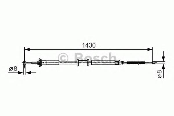 Cable de freno de mano trasero derecho/izquierdo 1987477912 Bosch