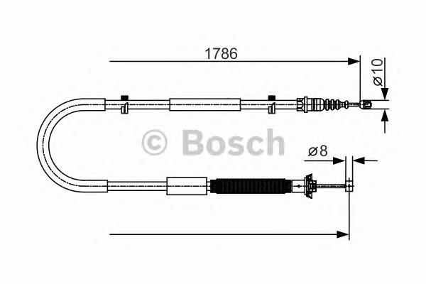 Cable de freno de mano trasero izquierdo 1987477910 Bosch