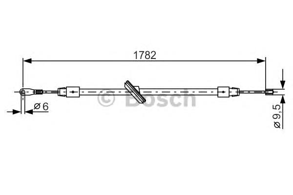 Cable de freno de mano delantero 1987477902 Bosch