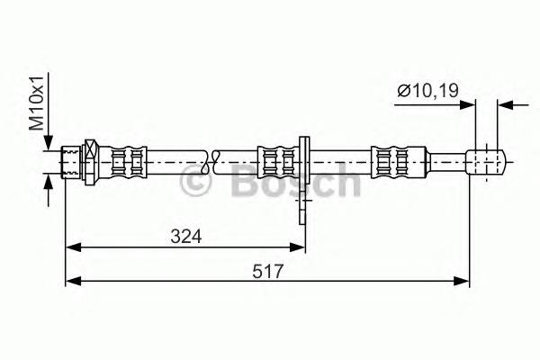 Tubo flexible de frenos delantero izquierdo 1987481139 Bosch