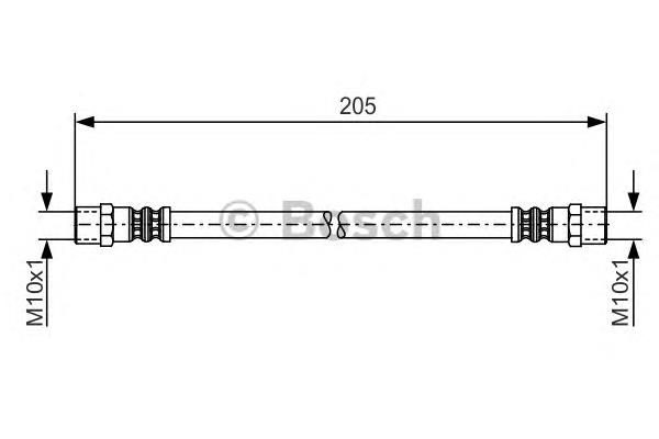 Tubo flexible de frenos trasero 1987481191 Bosch