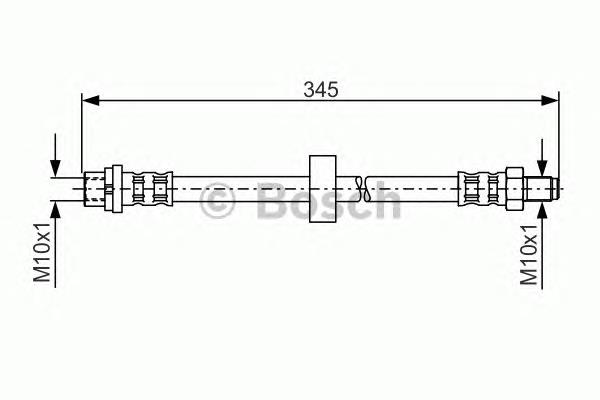 Tubo flexible de frenos trasero 1987481168 Bosch