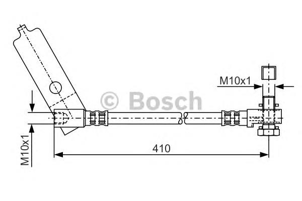 Tubo flexible de frenos delantero izquierdo 1987481046 Bosch