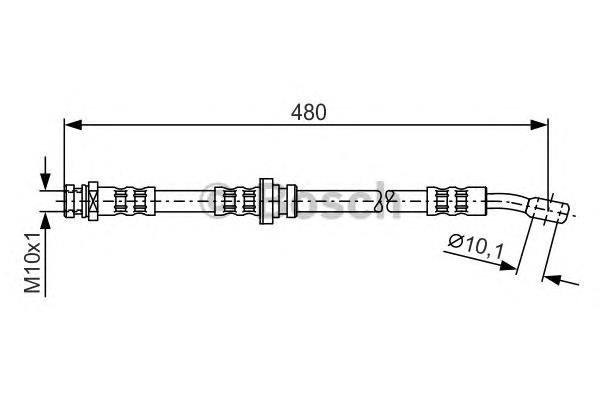 1987481065 Bosch tubo flexible de frenos delantero derecho
