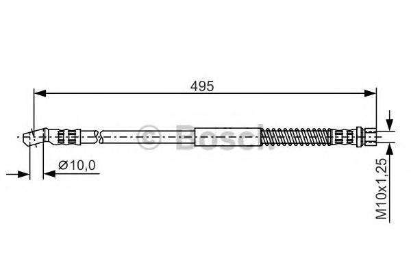 Latiguillo de freno delantero 1987481028 Bosch