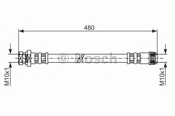 1987481074 Bosch tubo flexible de frenos trasero izquierdo