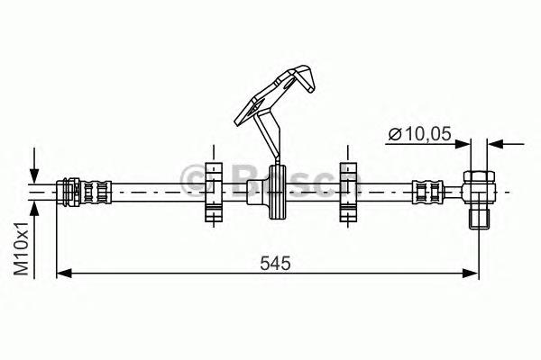 Tubo flexible de frenos delantero derecho 1987481078 Bosch