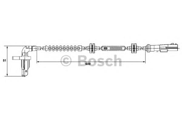 Sensor ABS, rueda trasera izquierda FAE 78410
