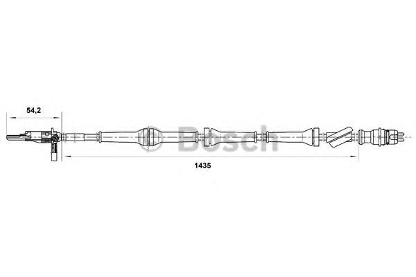 Sensor ABS trasero izquierdo 0265007072 Bosch