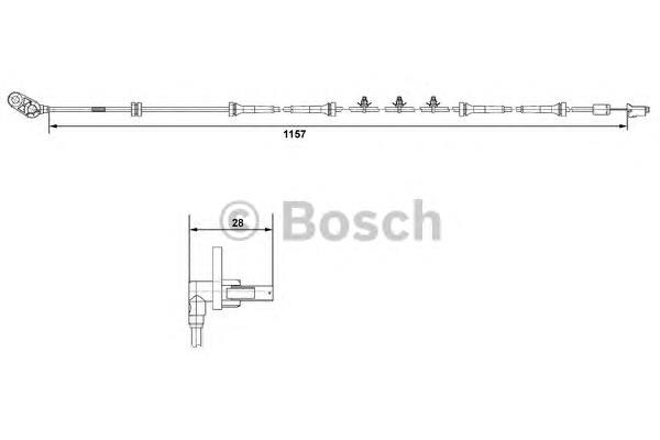 Sensor ABS delantero derecho 0265007464 Bosch