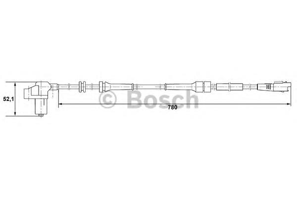 Sensor ABS delantero 0265006730 Bosch