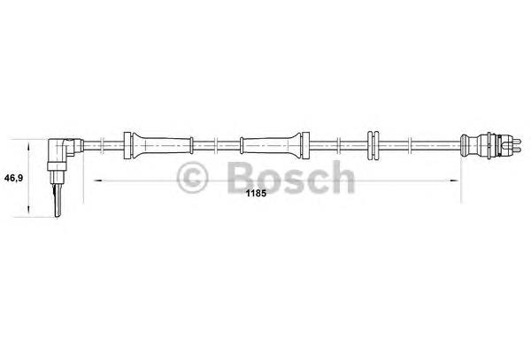 Sensor ABS delantero izquierdo 0265007038 Bosch