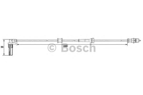 Sensor ABS trasero derecho 0265007531 Bosch