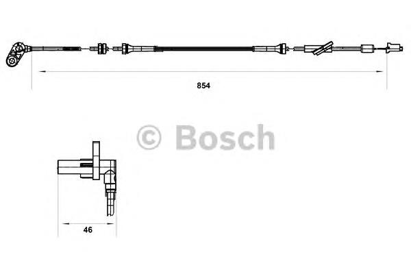 Sensor ABS delantero derecho 0265007552 Bosch