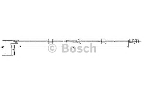 Sensor ABS trasero izquierdo 0265007532 Bosch