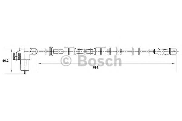 Sensor ABS delantero 0265006207 Bosch