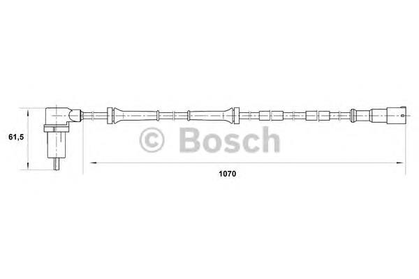 Sensor ABS trasero derecho 0265006140 Bosch
