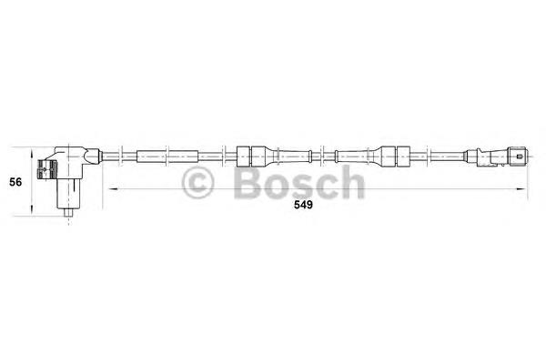 Sensor ABS delantero 0265006199 Bosch