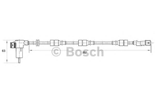 Sensor ABS trasero 0265006203 Bosch