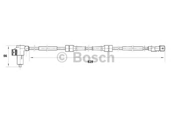 Sensor ABS delantero izquierdo 0265006201 Bosch