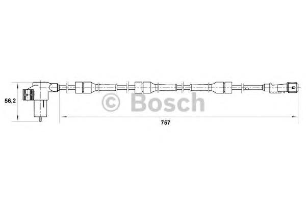 Sensor ABS trasero 0265006202 Bosch