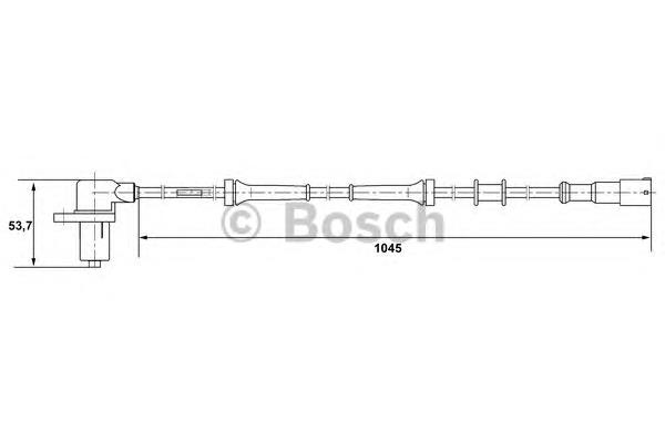 Sensor ABS delantero 0265006162 Bosch