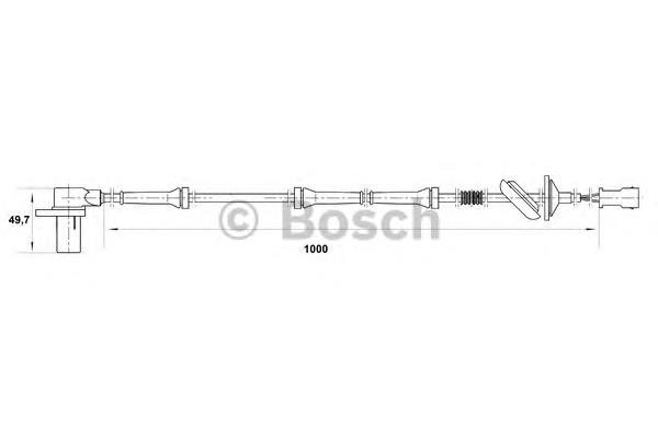 Sensor ABS trasero derecho 0265006573 Bosch