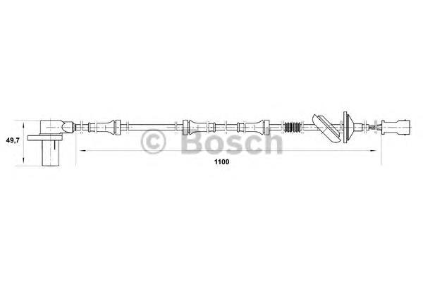 Sensor ABS trasero 0265006584 Bosch