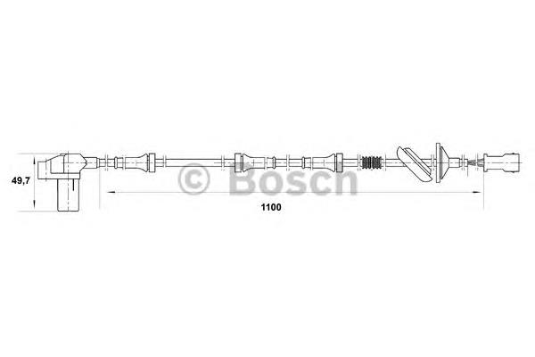 Sensor ABS trasero derecho 0265006565 Bosch