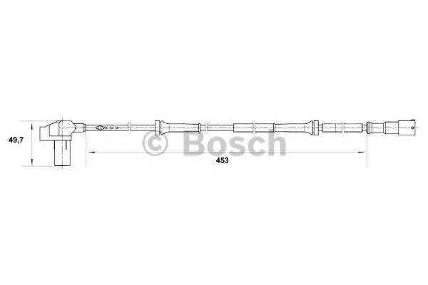 Sensor ABS delantero 0265006528 Bosch