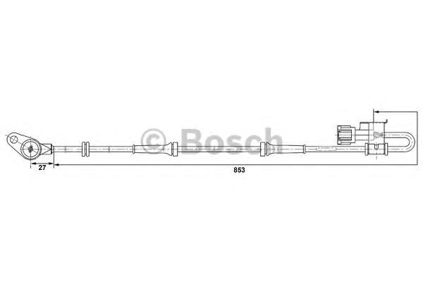 Sensor ABS trasero izquierdo 0265006379 Bosch