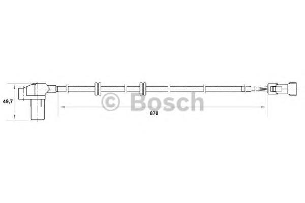 Sensor ABS delantero 0265006337 Bosch